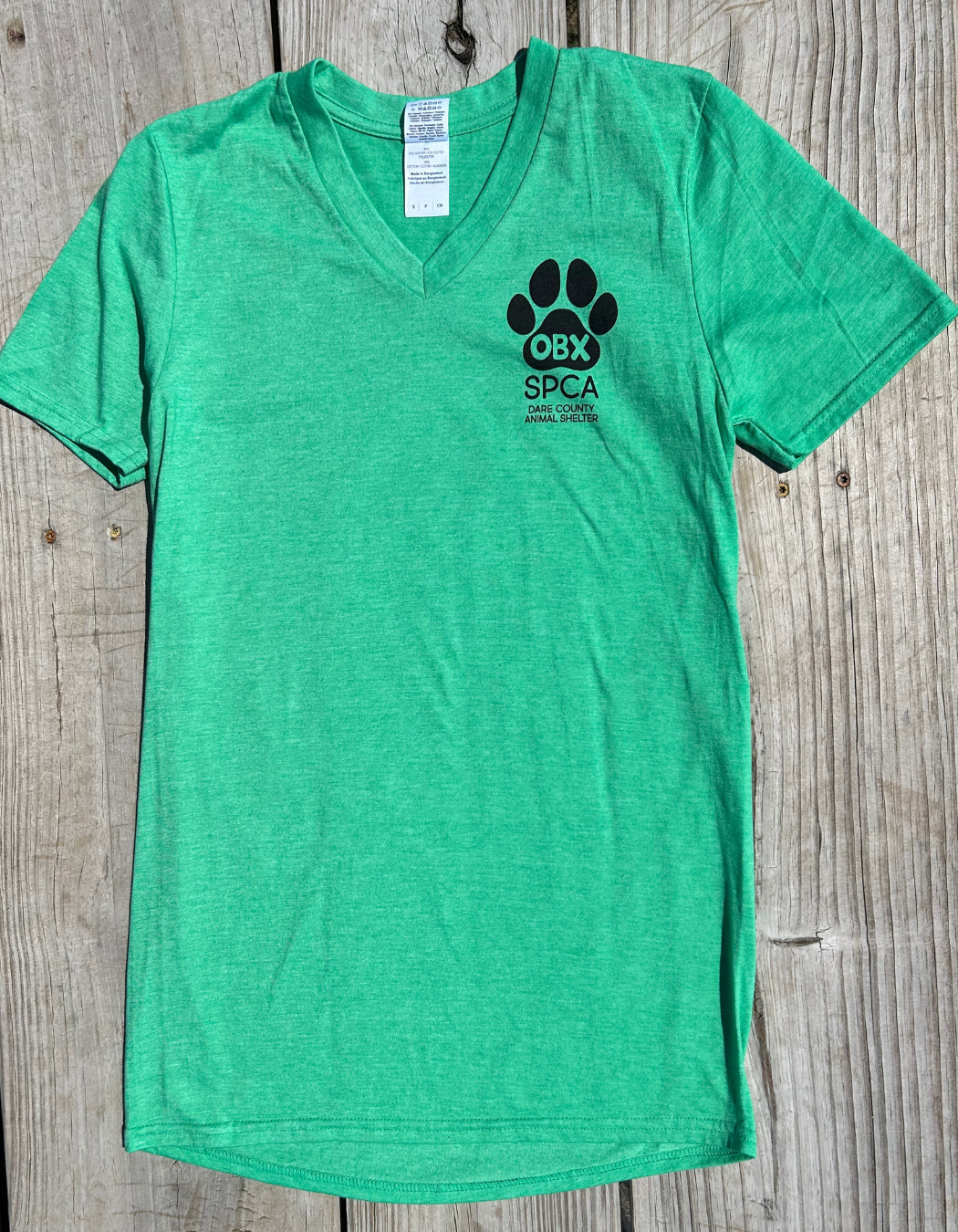 T-shirt Heather Green V Neck
