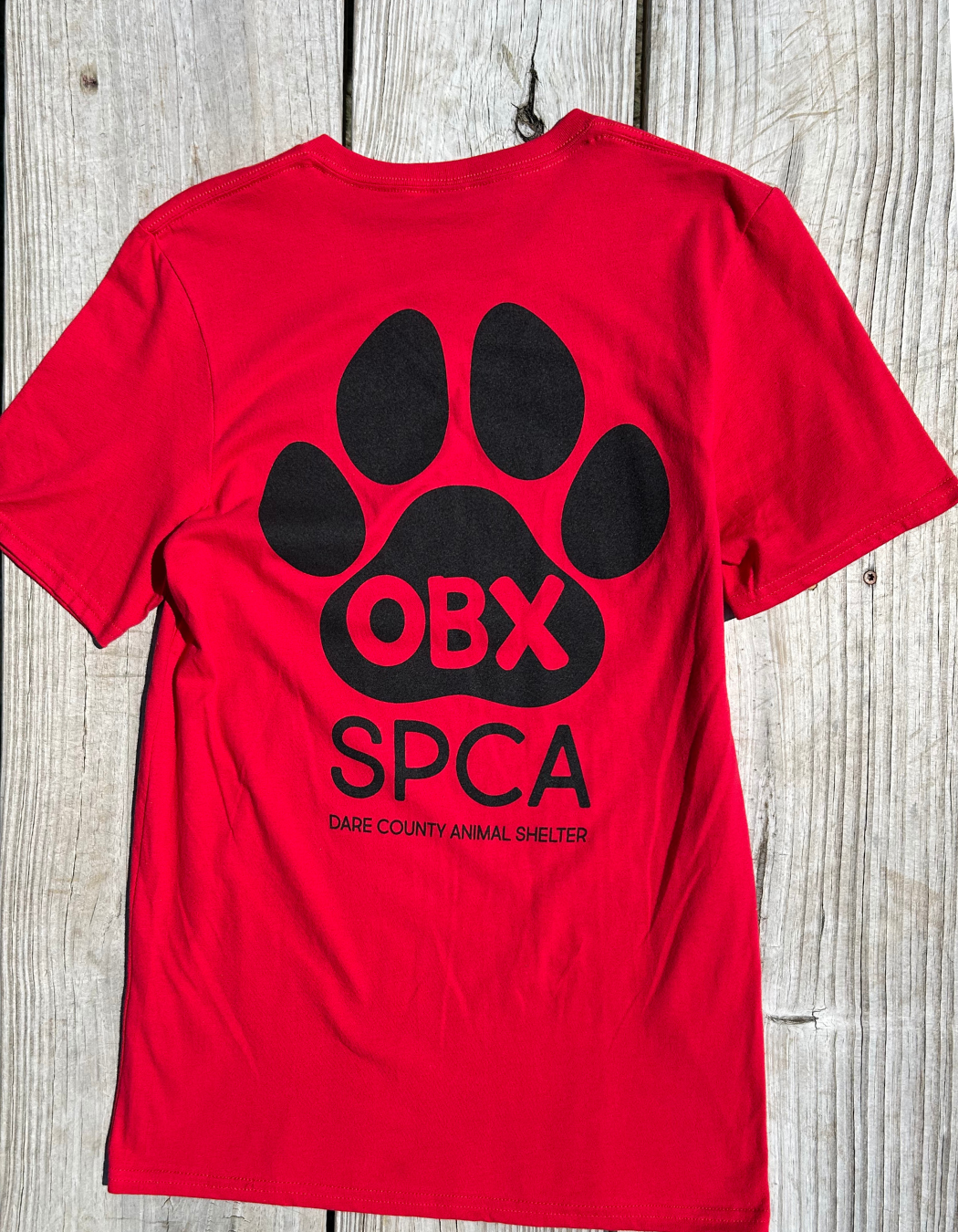 Outer Banks SPCA T-shirt Red V Neck